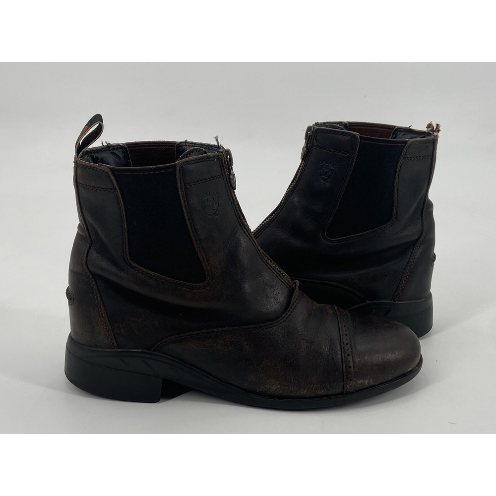Ariat Combat Boots Brown Zip Devon III Women's Size 5C 10001835